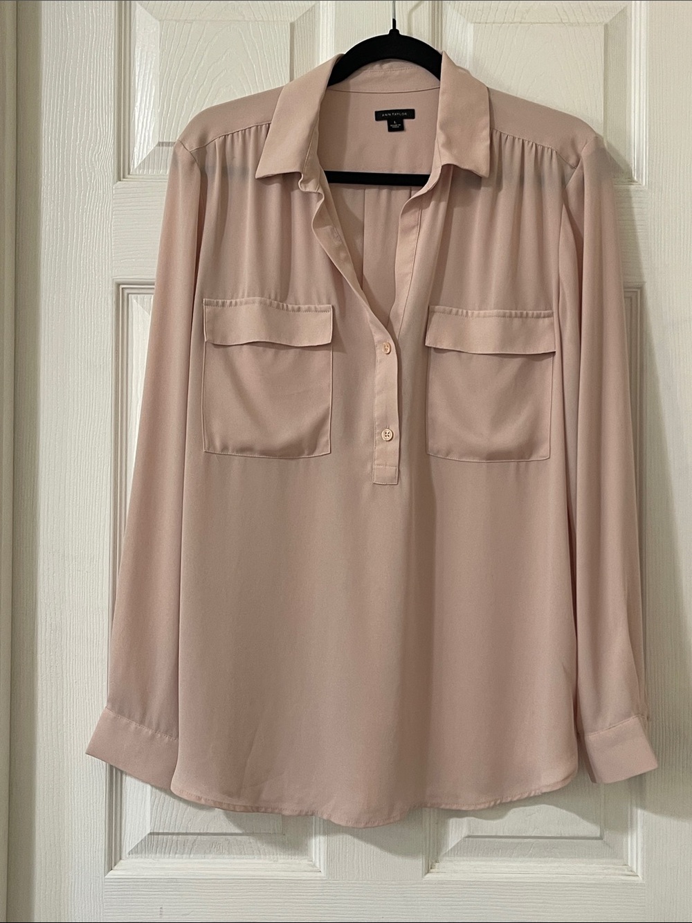 Ann Taylor Blush Pink Blouse